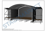 Ready-made stage with ARC roof 8m x 6m