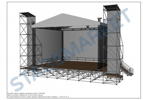  Ready-made stage with roof MPT 12m x 10m