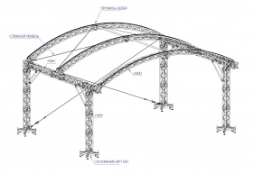 Сцена с крышей ARC 6м х 4м