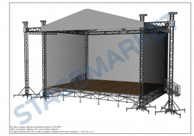  Ready-made stage with roof MPT 10m x 8m