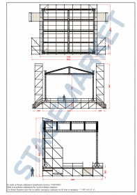 Сцена с крышей Saddle Roof 12м х 10м